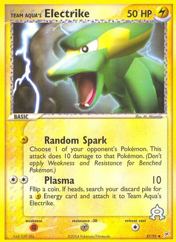Kaart Team Aqua's Electrike uit Team Magma vs Team Aqua, nummer 27/95
