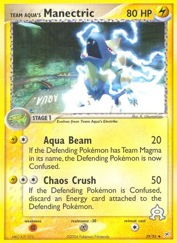 Kartu Team Aqua's Manectric dari Team Magma vs Team Aqua, nomor 29/95