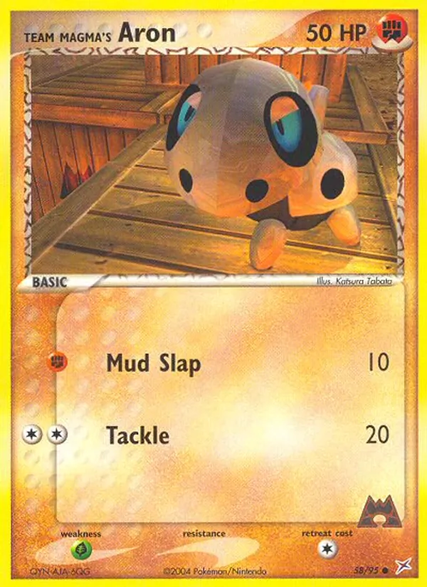 Kaart Team Magma's Aron uit Team Magma vs Team Aqua, nummer 58/95