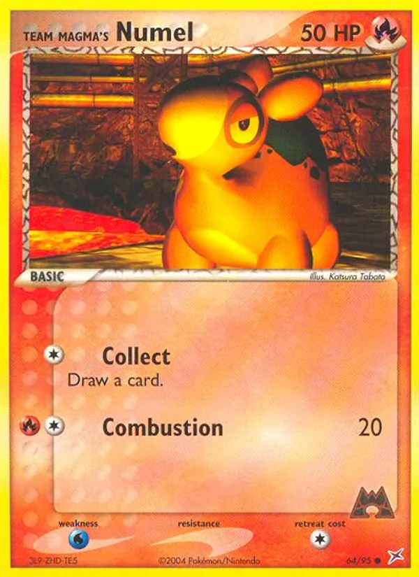 Kartu Team Magma's Numel dari Team Magma vs Team Aqua, nomor 64/95