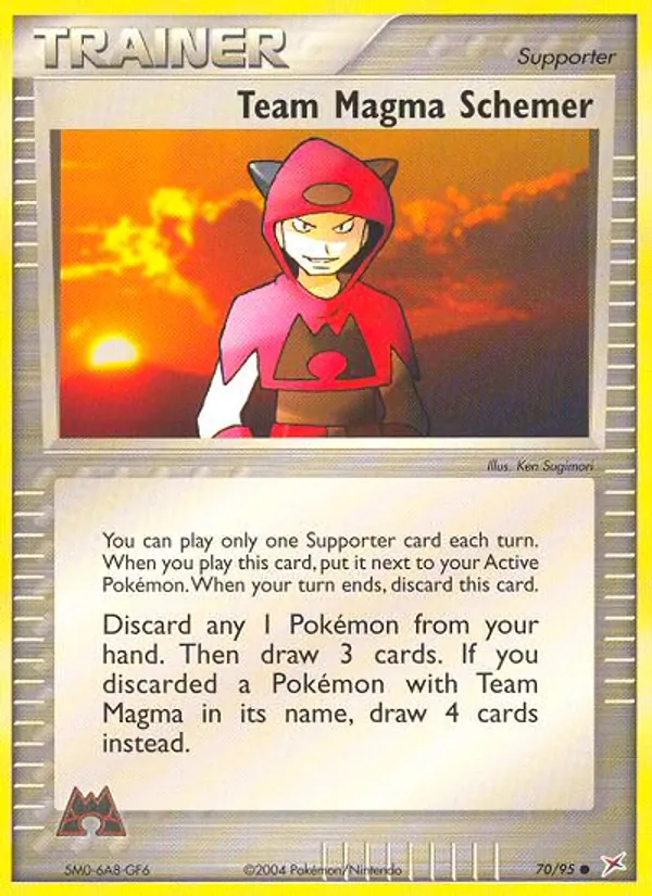 Kartu Team Magma Schemer dari Team Magma vs Team Aqua, nomor 70/95