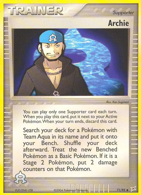 Kaart Archie uit Team Magma vs Team Aqua, nummer 71/95