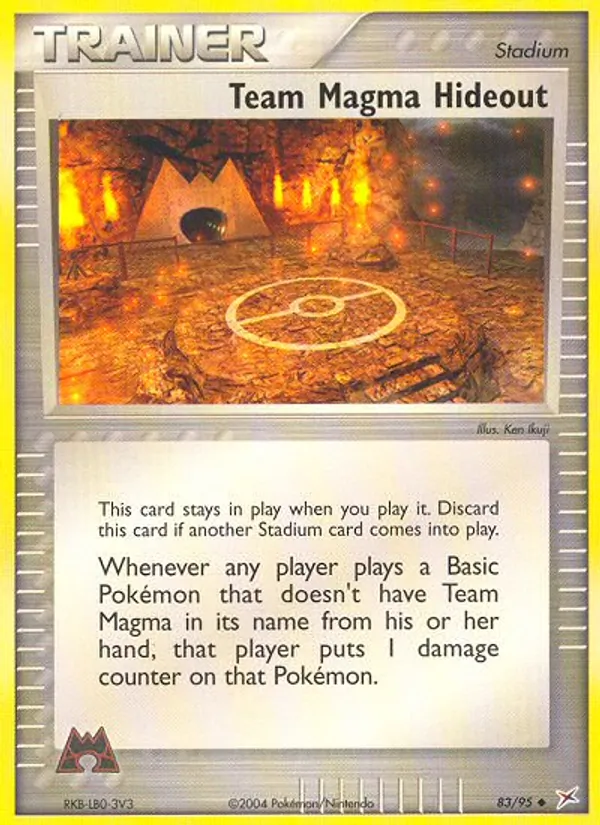 Kartu Team Magma Hideout dari Team Magma vs Team Aqua, nomor 83/95