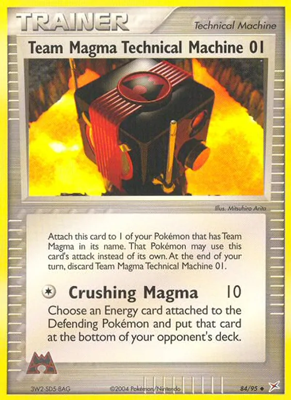 Kartu Team Magma Technical Machine 01 dari Team Magma vs Team Aqua, nomor 84/95
