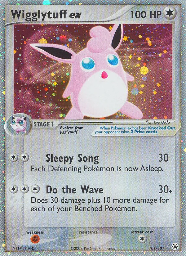 Wigglytuff ex card from Hidden Legends, number 101/101