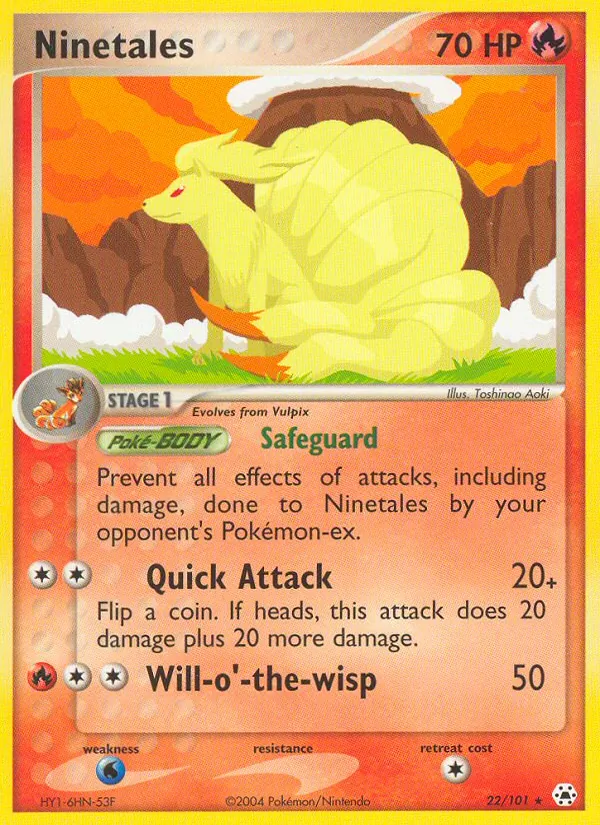 Kartu Ninetales dari Hidden Legends, nomor 22/101