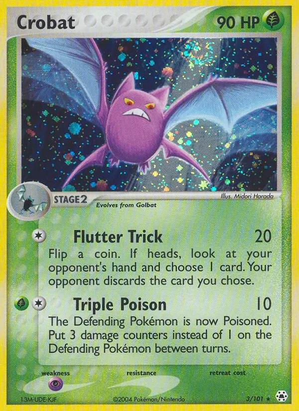 Crobat card from Hidden Legends, number 3/101