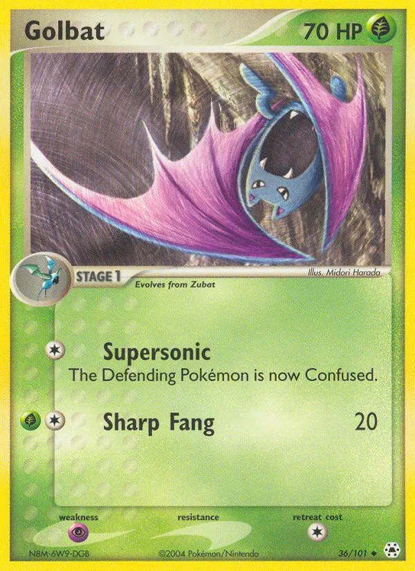 Kaart Golbat uit Hidden Legends, nummer 36/101
