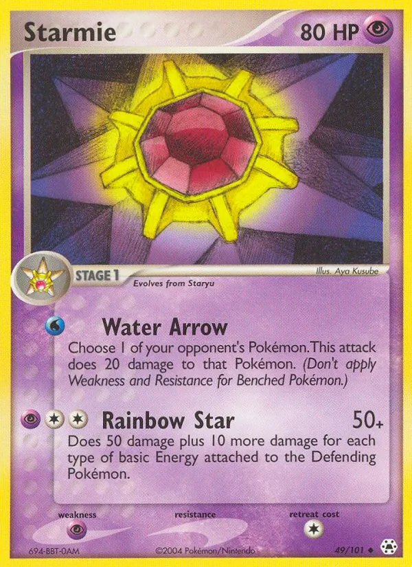 Kaart Starmie uit Hidden Legends, nummer 49/101