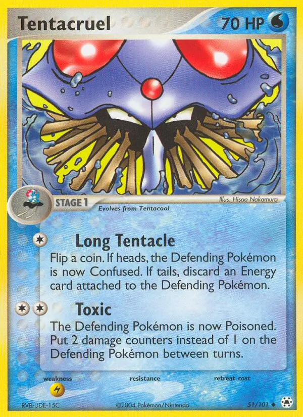 Carta Tentacruel de la expansión Hidden Legends, número 51/101