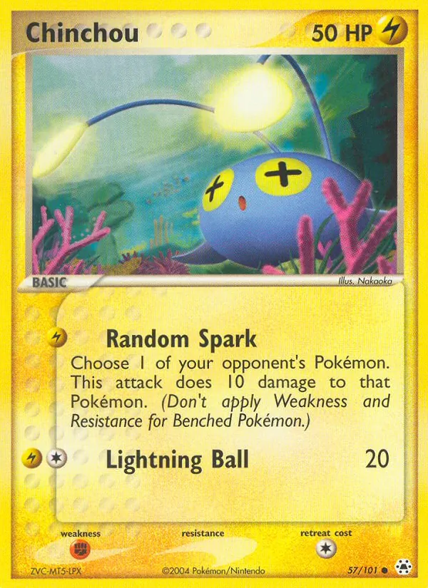 Kartu Chinchou dari Hidden Legends, nomor 57/101