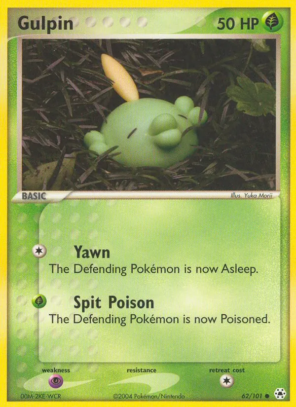 Kaart Gulpin uit Hidden Legends, nummer 62/101