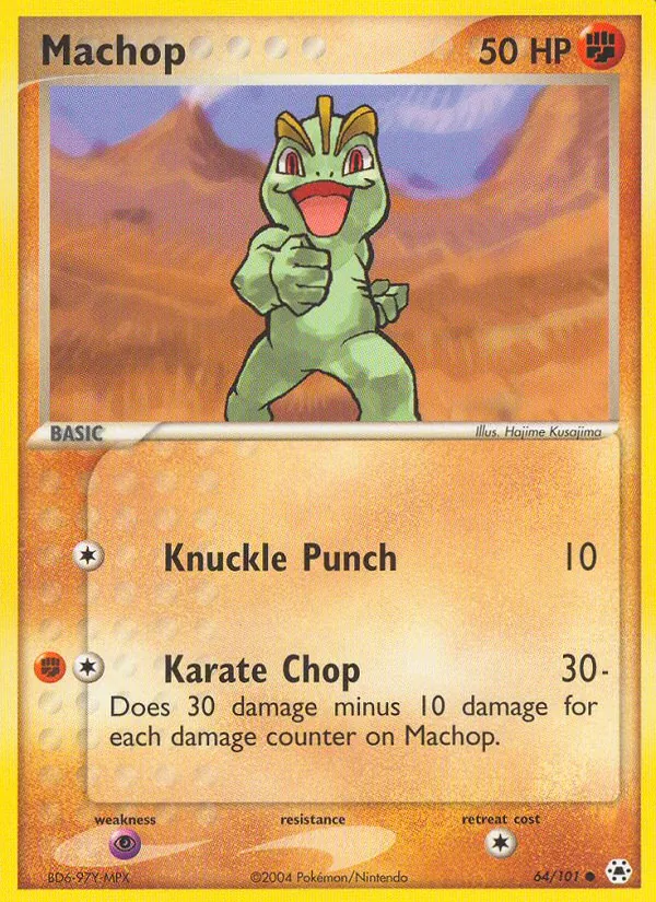 Kaart Machop uit Hidden Legends, nummer 64/101