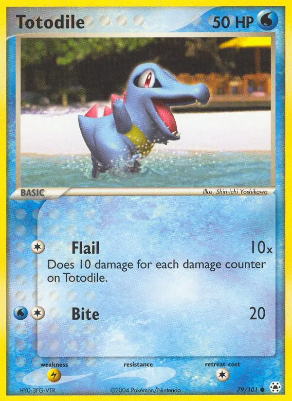 Kaart Totodile uit Hidden Legends, nummer 79/101
