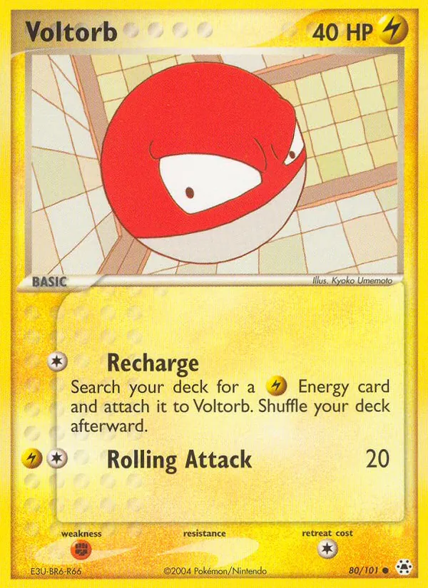 Kartu Voltorb dari Hidden Legends, nomor 80/101