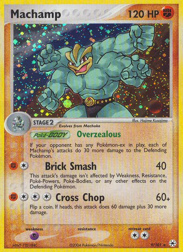 Machamp card from Hidden Legends, number 9/101