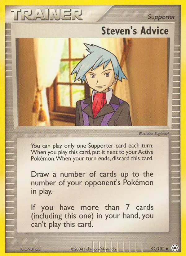 Kaart Steven's Advice uit Hidden Legends, nummer 92/101