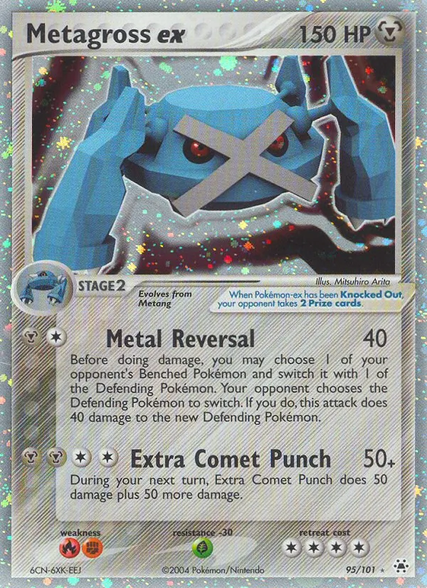 Metagross ex card from Hidden Legends, number 95/101