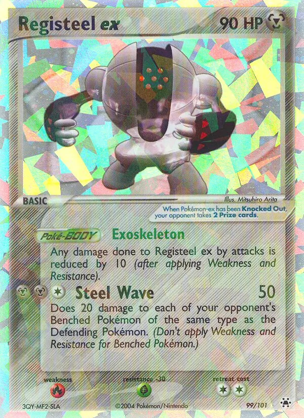 Registeel ex card from Hidden Legends, number 99/101