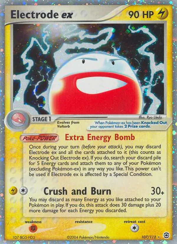 Electrode ex card from FireRed & LeafGreen, number 107/112