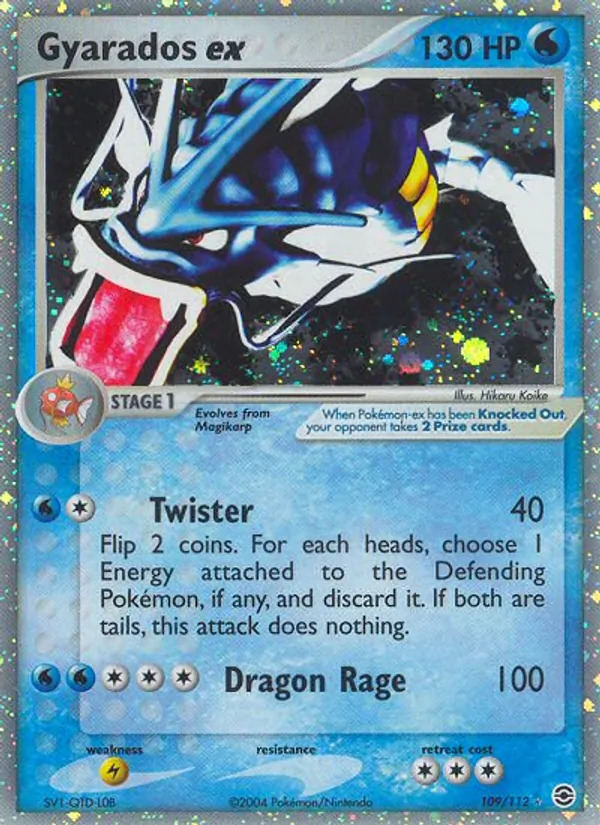 Gyarados ex card from FireRed & LeafGreen, number 109/112