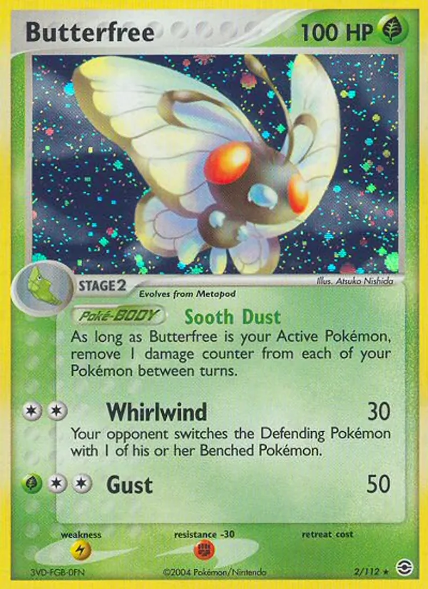 Kaart Butterfree uit FireRed & LeafGreen, nummer 2/112