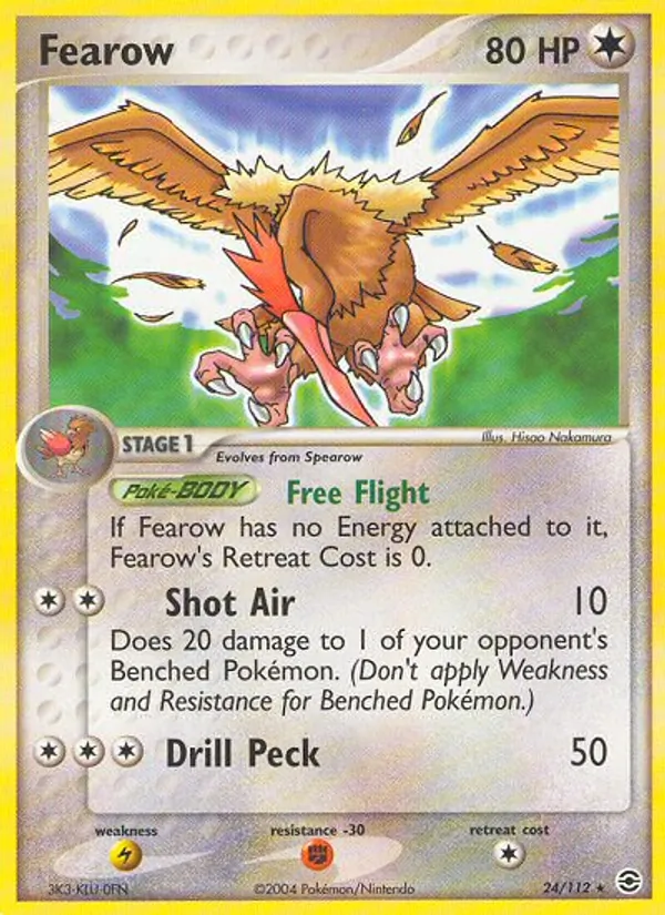 Kaart Fearow uit FireRed & LeafGreen, nummer 24/112