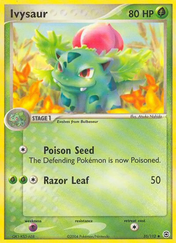 Carta Ivysaur dell'espansione FireRed & LeafGreen, numero 35/112