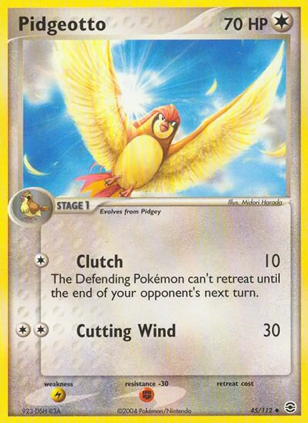 Kaart Pidgeotto uit FireRed & LeafGreen, nummer 45/112