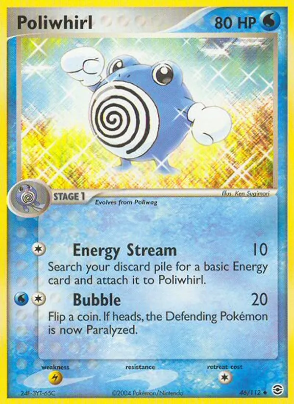 Carta Poliwhirl de la expansión FireRed & LeafGreen, número 46/112