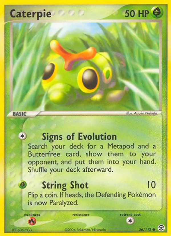 Kartu Caterpie dari FireRed & LeafGreen, nomor 56/112