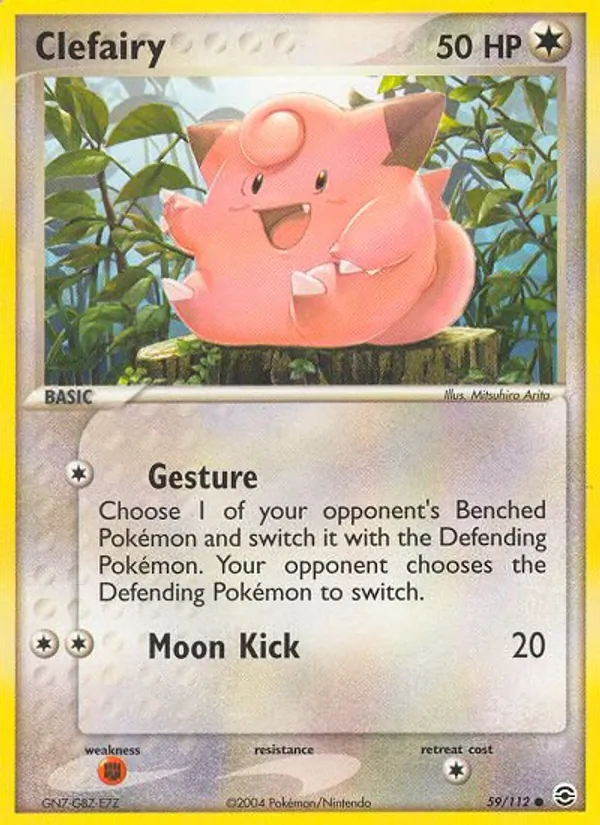 Kartu Clefairy dari FireRed & LeafGreen, nomor 59/112