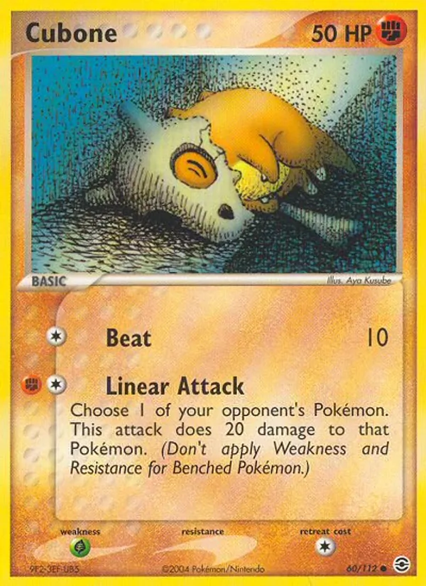Cubone card from FireRed & LeafGreen, number 60/112