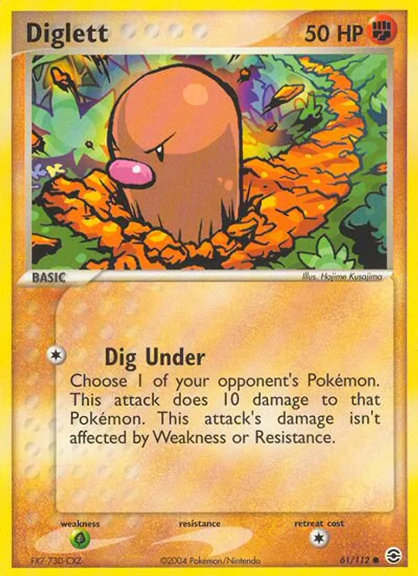 Kartu Diglett dari FireRed & LeafGreen, nomor 61/112