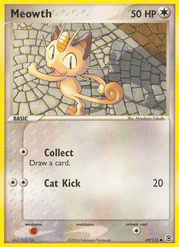 Kartu Meowth dari FireRed & LeafGreen, nomor 69/112