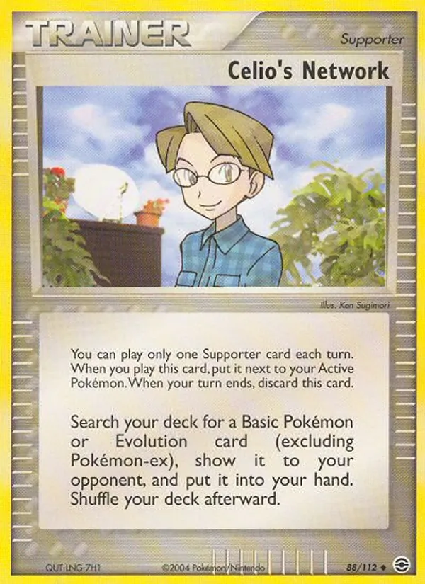 Carta Celio's Network dell'espansione FireRed & LeafGreen, numero 88/112