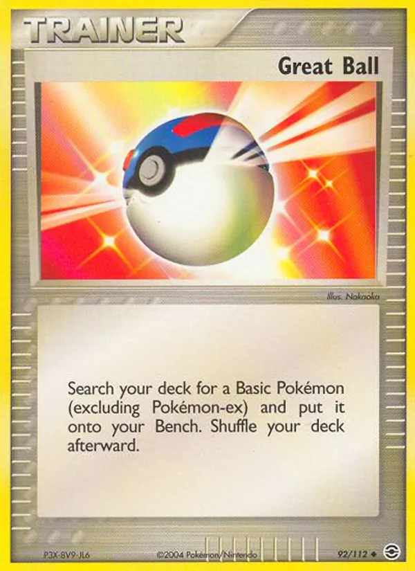 Kaart Great Ball uit FireRed & LeafGreen, nummer 92/112