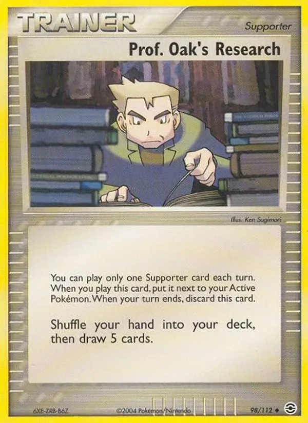 Kartu Prof. Oak's Research dari FireRed & LeafGreen, nomor 98/112