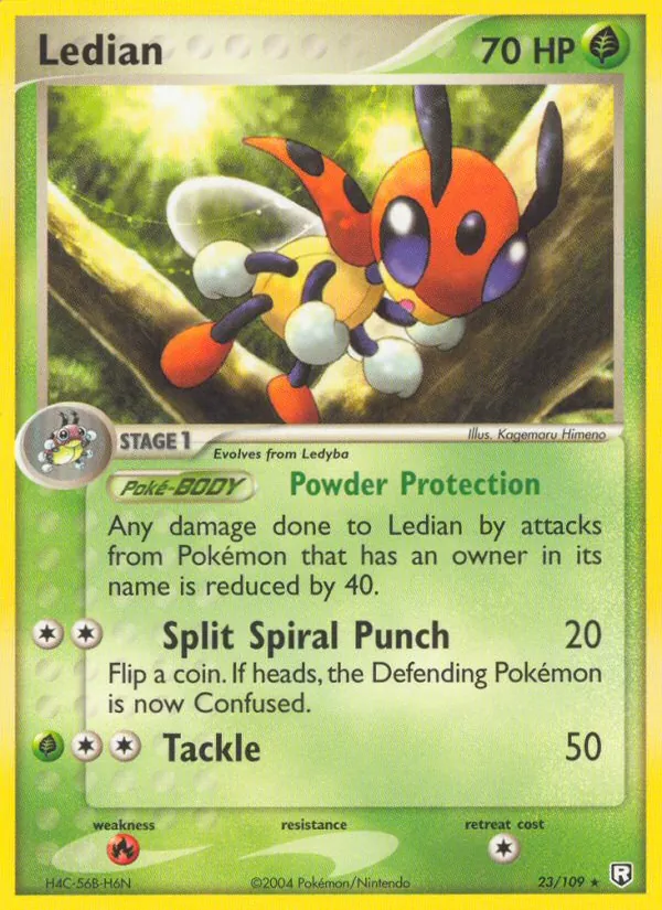 Kartu Ledian dari Team Rocket Returns, nomor 23/109