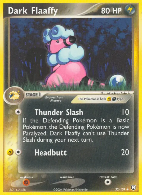 Karte Dark Flaaffy aus Team Rocket Returns, Nummer 33/109