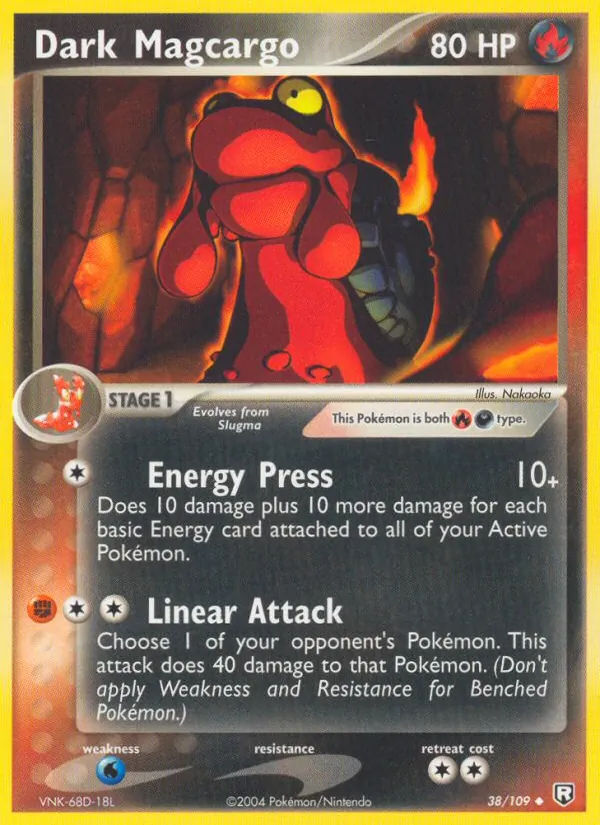 Kartu Dark Magcargo dari Team Rocket Returns, nomor 38/109