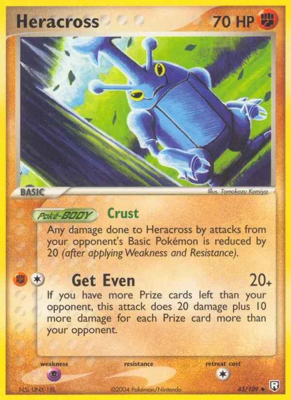 Heracross card from Team Rocket Returns, number 43/109