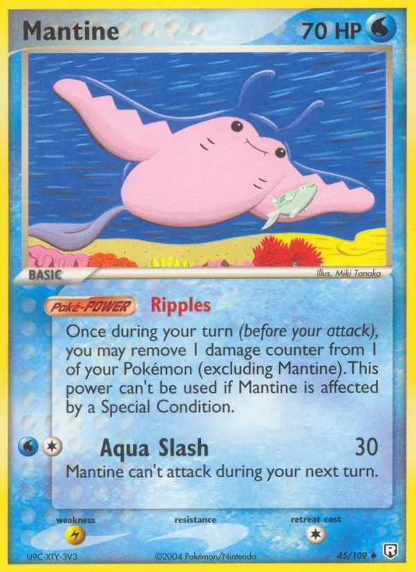 Kaart Mantine uit Team Rocket Returns, nummer 45/109
