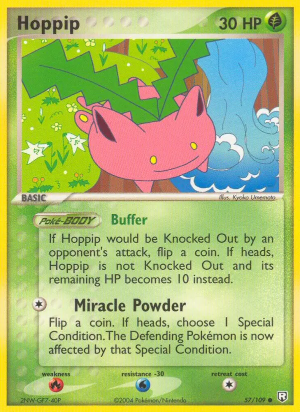 Kartu Hoppip dari Team Rocket Returns, nomor 57/109