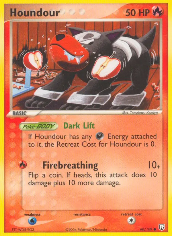 Houndour card from Team Rocket Returns, number 60/109