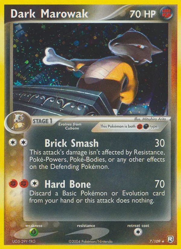 Dark Marowak card from Team Rocket Returns, number 7/109