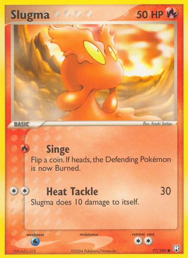 Kartu Slugma dari Team Rocket Returns, nomor 77/109
