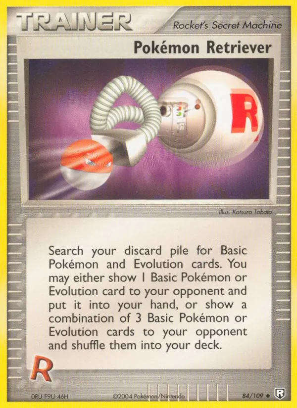 Carta Pokémon Retriever de la expansión Team Rocket Returns, número 84/109