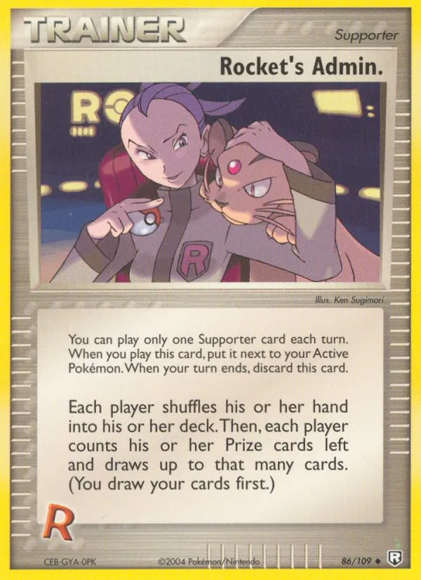 Rocket's Admin. card from Team Rocket Returns, number 86/109
