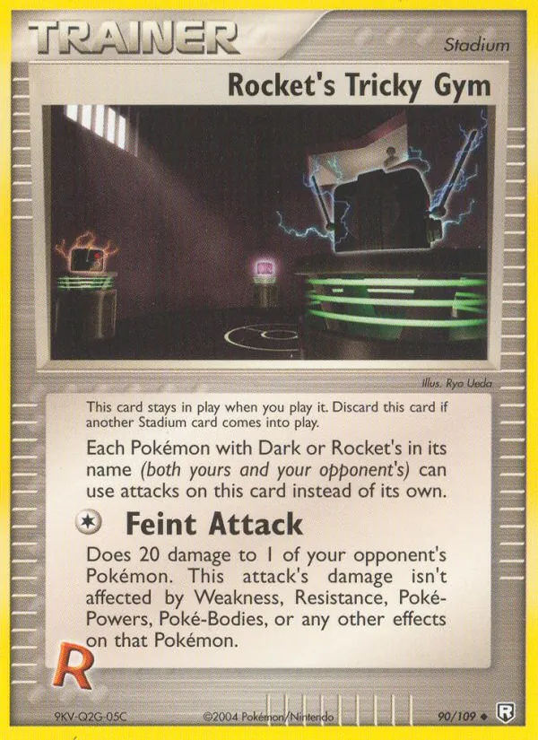 Kartu Rocket's Tricky Gym dari Team Rocket Returns, nomor 90/109